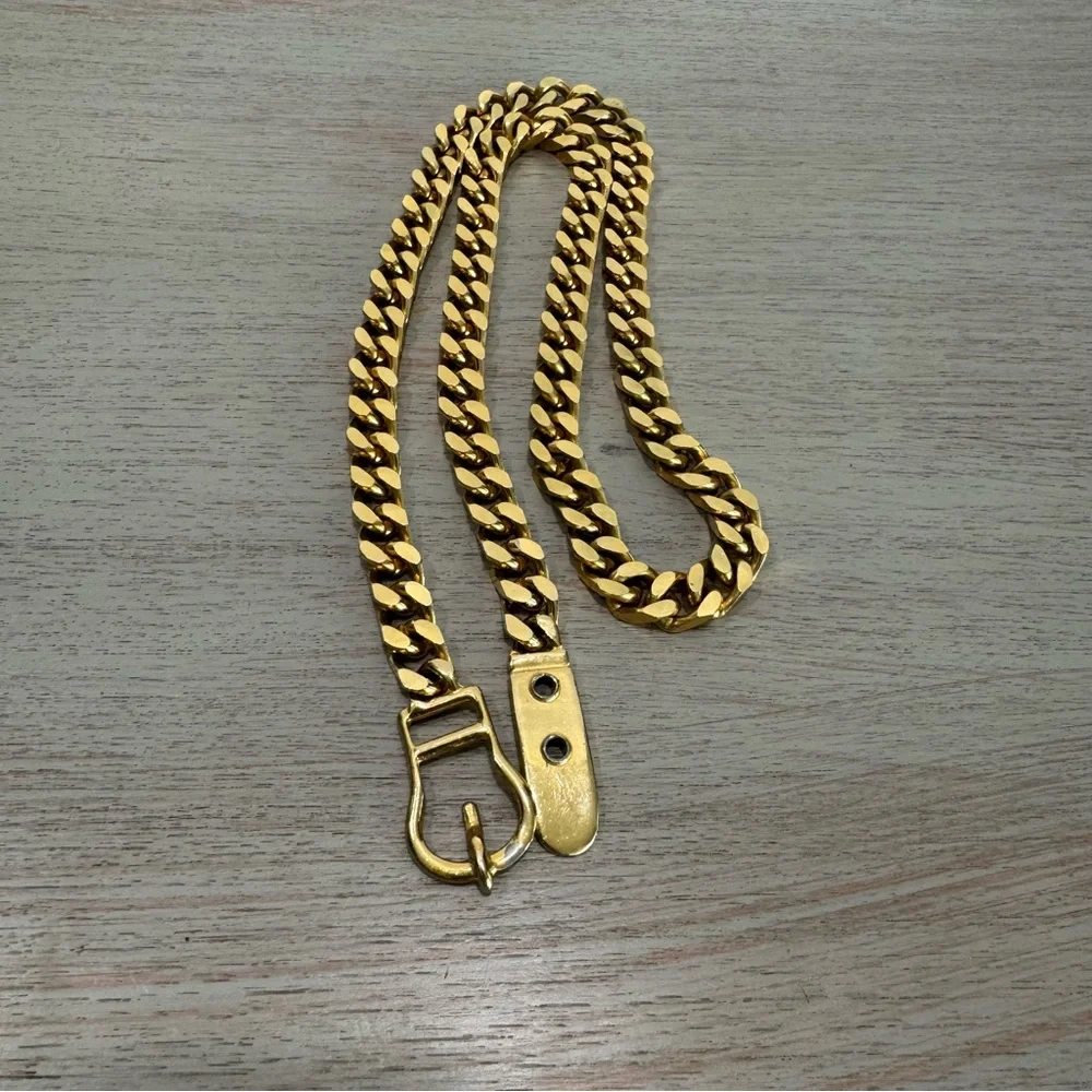 Vintage Cadoro‎ Gold Tone Heavy Chain Fashion Belt Statement Chunky Necklace